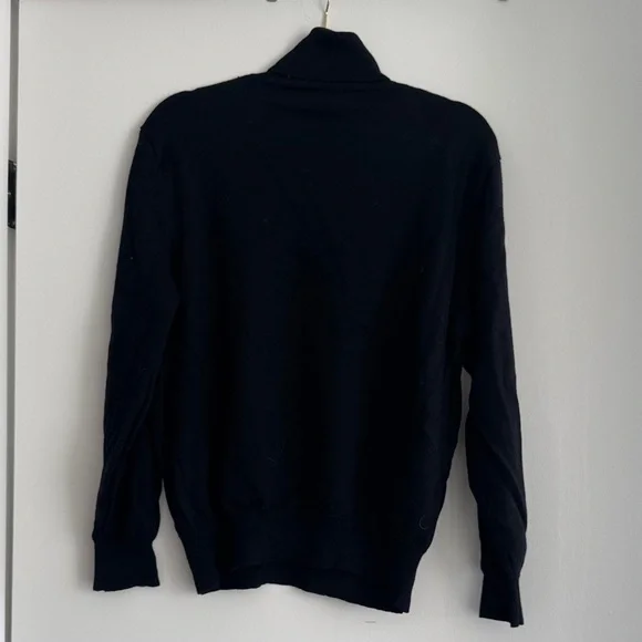 Men's Black Turtleneck Sweater, wool size m - Picture 2 of 2